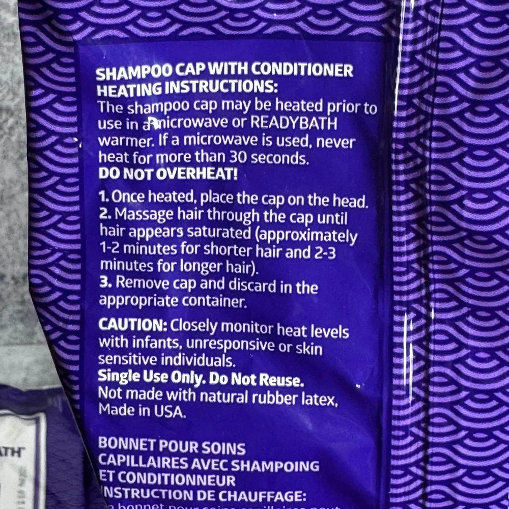 Medline ReadyBath Conditioning Shampoo Cap Rinse Free Scented 5 Pack MSC095230